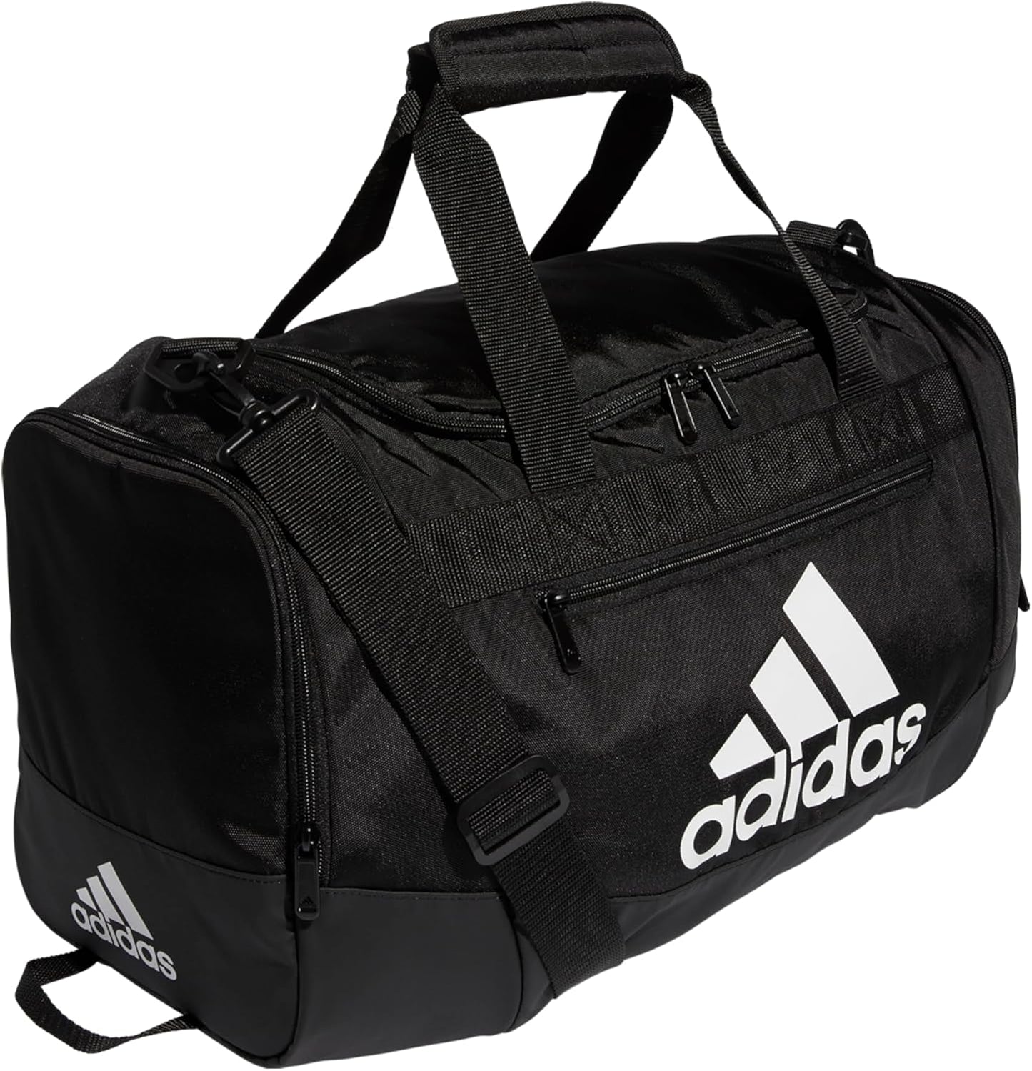 Unisex Defender 4.0 Small Gym Duffel Bag (38L) in Black/White