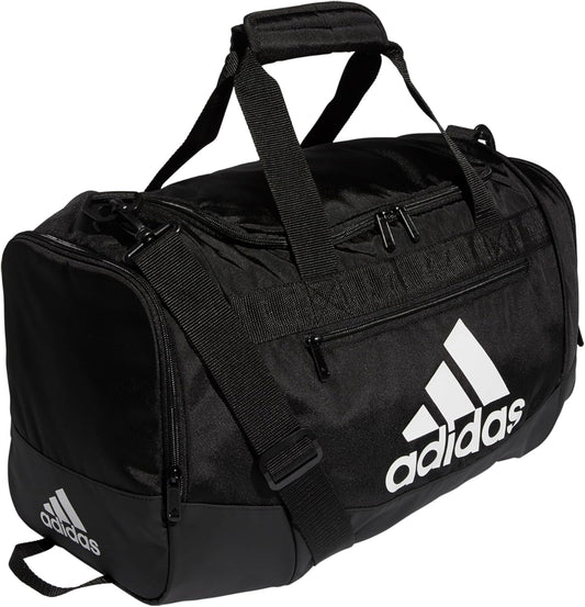 Unisex Defender 4.0 Small Gym Duffel Bag (38L) in Black/White