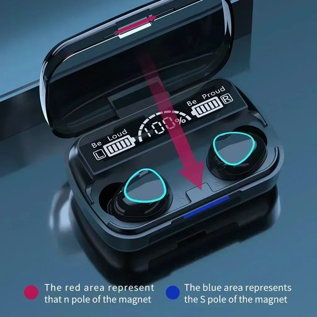 Original M10 Headphones Bluetooth Wireless Earpods Sports Stereo Noise Canceling Headphone Microphone Speaker