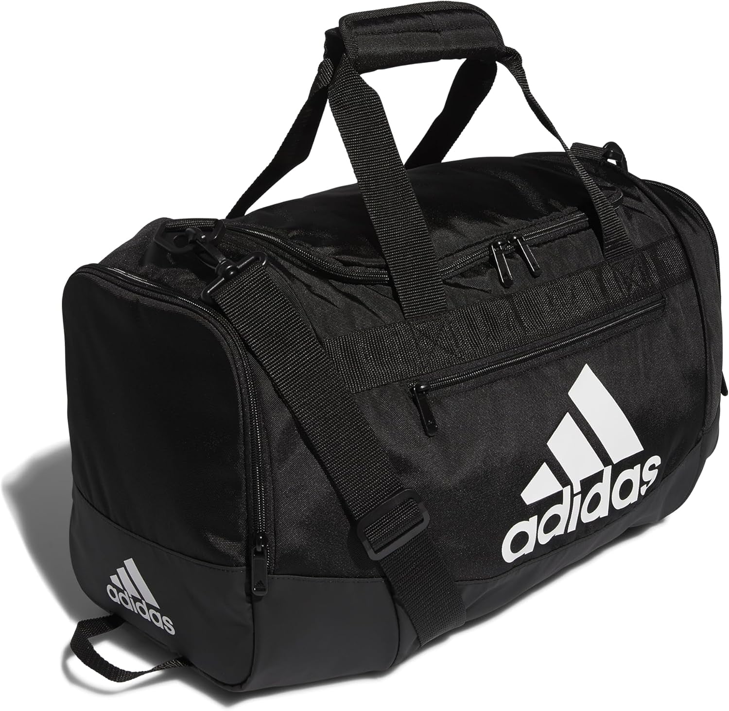 Unisex Defender 4.0 Small Gym Duffel Bag (38L) in Black/White