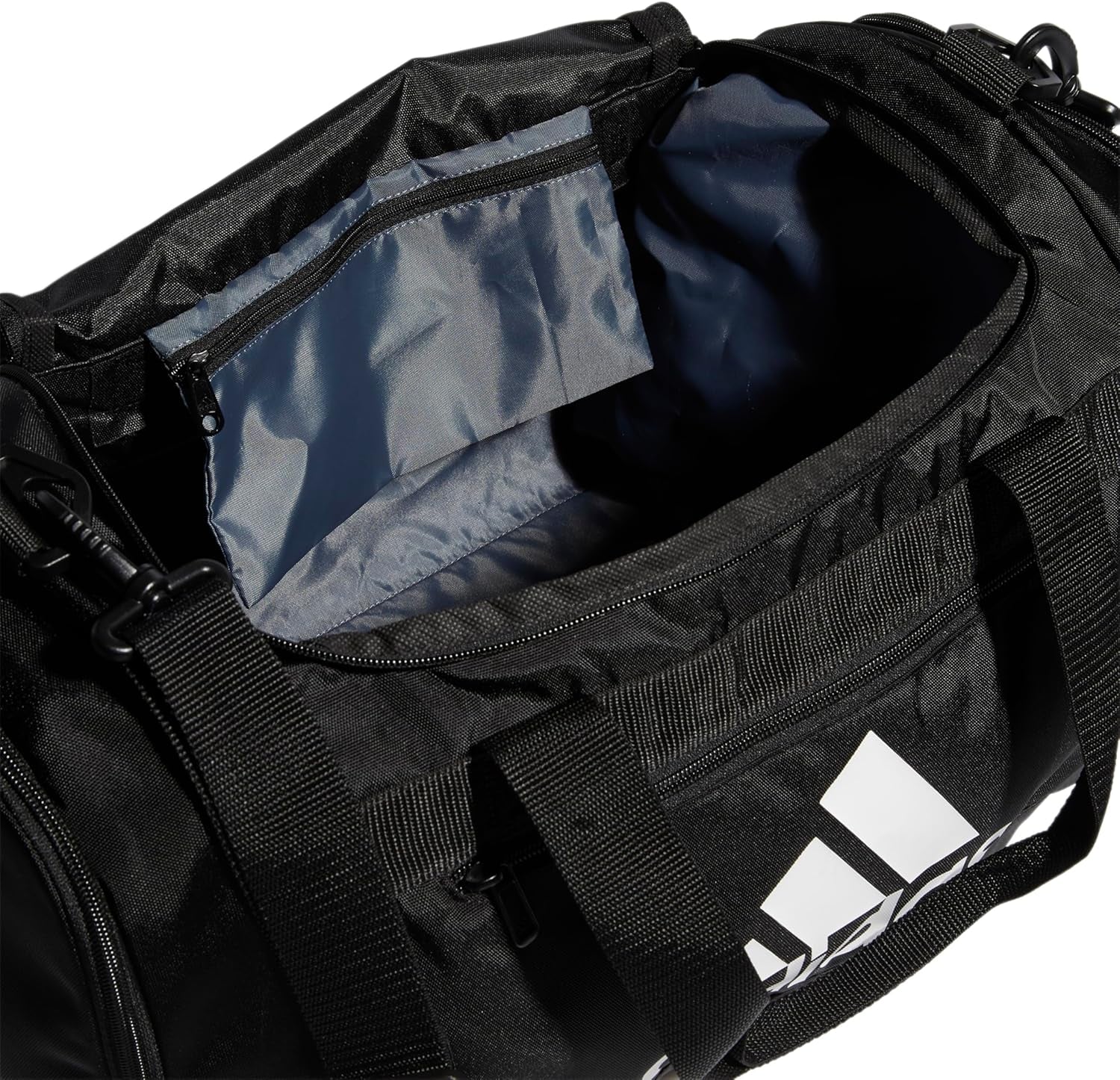 Unisex Defender 4.0 Small Gym Duffel Bag (38L) in Black/White