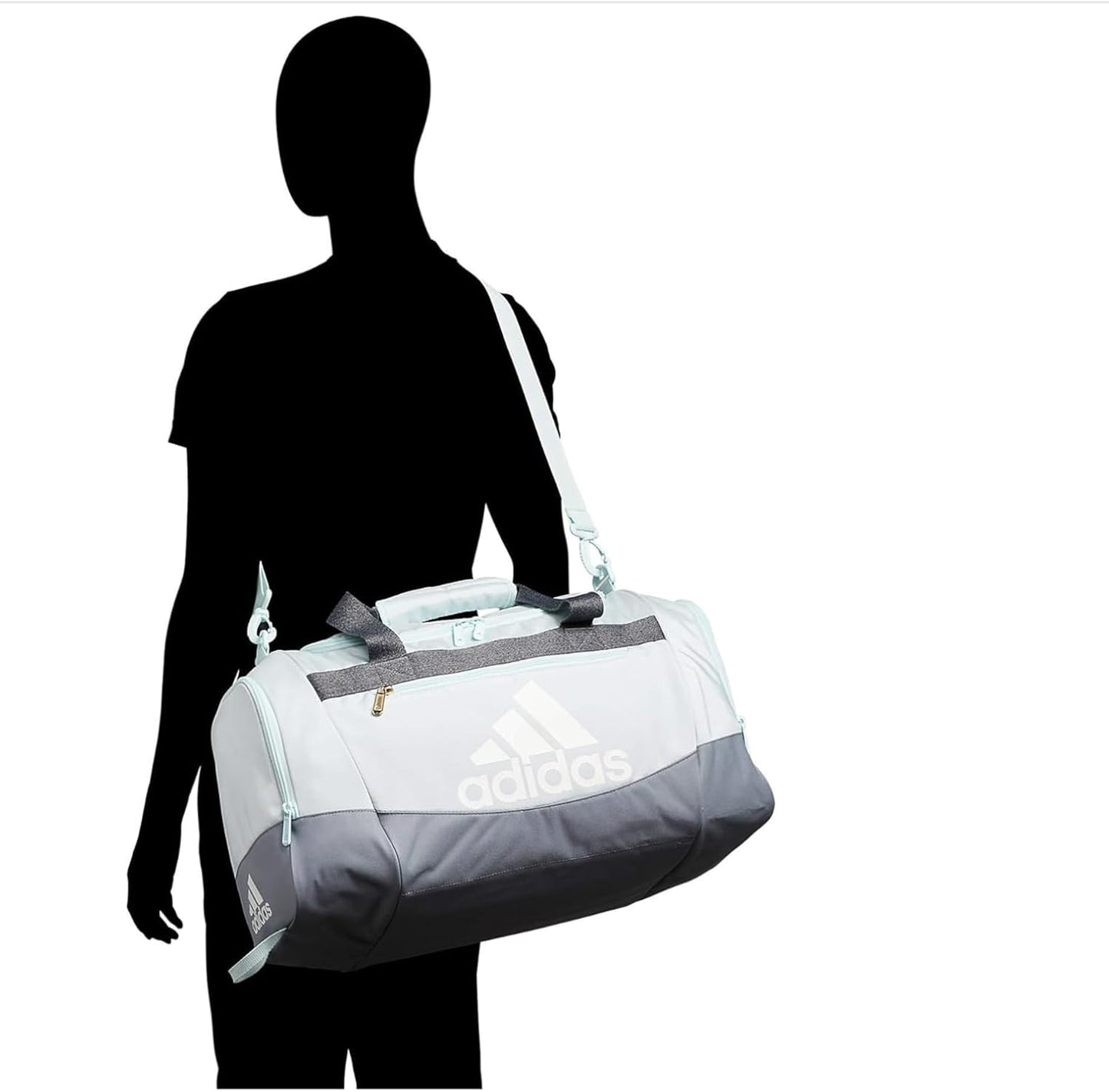 Unisex Defender 4.0 Small Gym Duffel Bag (38L) in Black/White